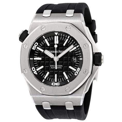 audemars piguet royal oak black dial men& 39|Audemars Piguet royal oak openworked.